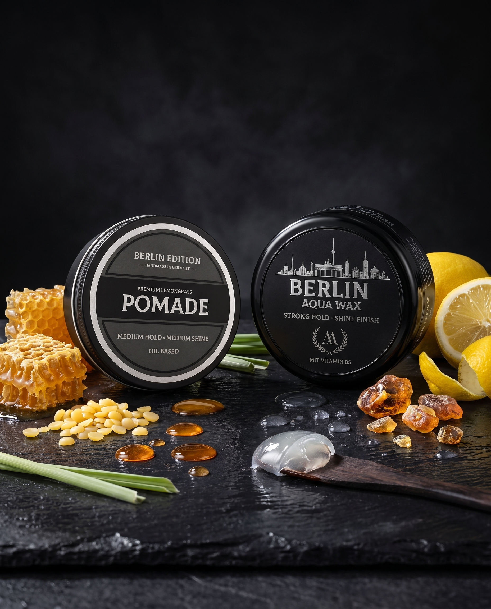 Pomade & Aqua Wax Set von Savon de Mardini mit natürlichen Zutaten