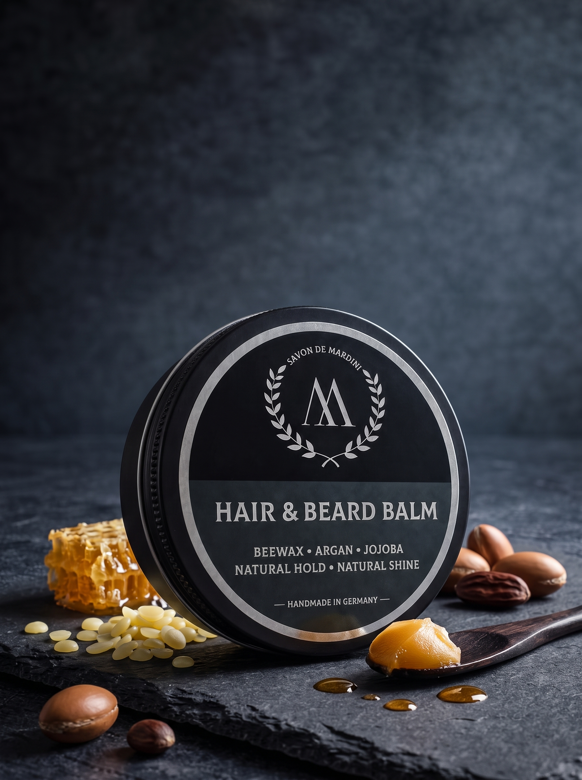 Hair & Beard Balm von Savon de Mardini mit Bienenwachs, Arganöl und Jojobaöl
