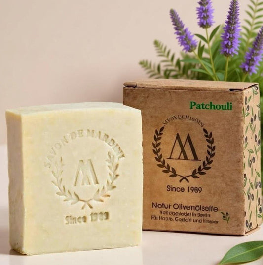 Olivenölseife mit Patchouli Duft